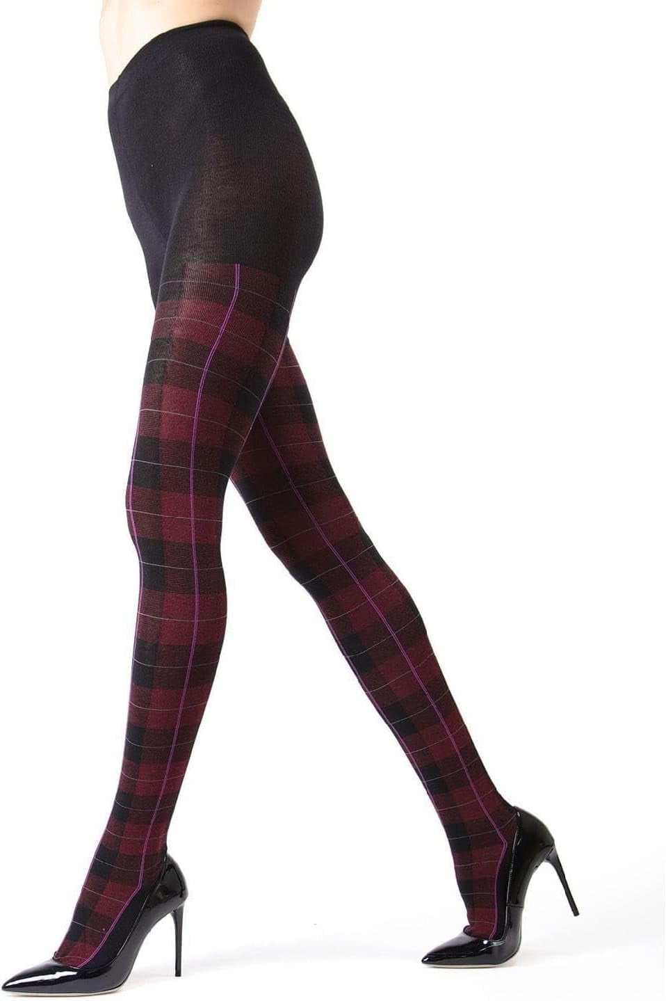 Glasgow Plaid Cotton Tights for Women, Cozy, Warm and Fashionable Patterned Sweater Tights - Sizes Small to 6X