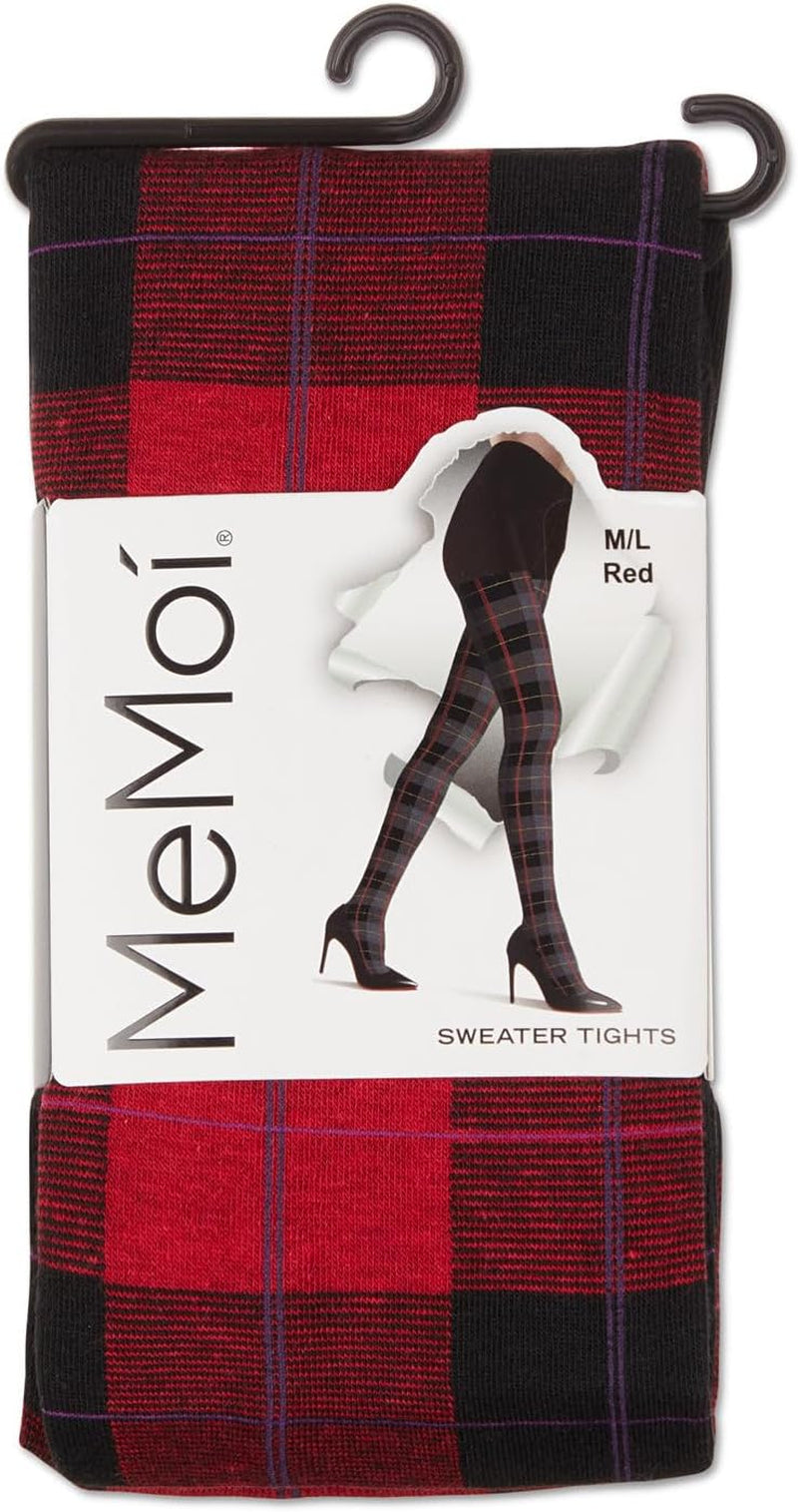 Glasgow Plaid Cotton Tights for Women, Cozy, Warm and Fashionable Patterned Sweater Tights - Sizes Small to 6X