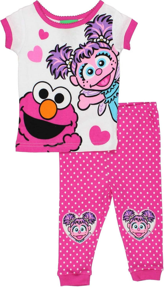 Elmo and Abby Cadabby Toddler Girls Cotton Pajamas Set